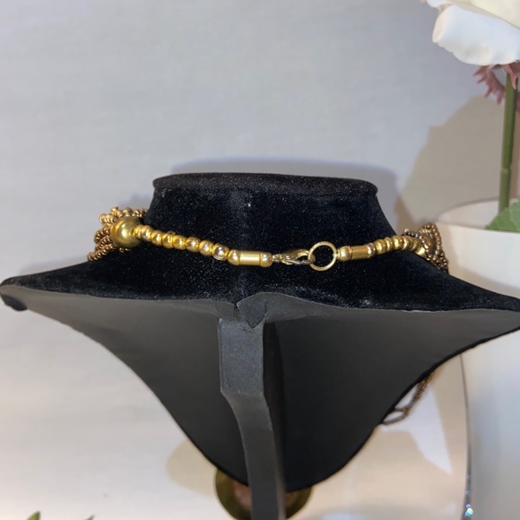 Chunky bronze colored necklace - Picture 3 of 4